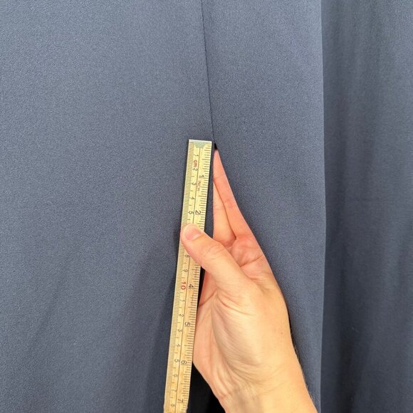 BHLDN Anthropologie Ansel Maxi Dress Size 16 Navy Blue Bridesmaid Front Slit NEW - Picture 15 of 16